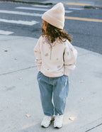 Elevated Faith Kids Jacket in Soft Cream with Floral Design for Christian Kids Apparel