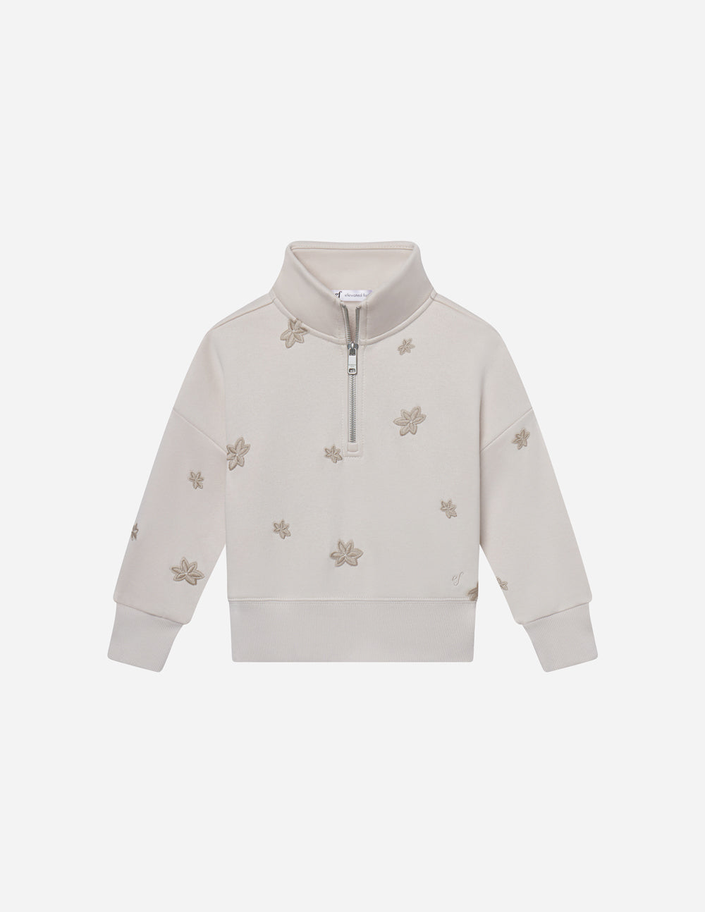 Elevated Faith Kids Jacket in Cream with Floral Embroidery, part of Christian Kids Apparel