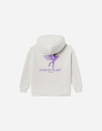 Elevated Faith Kids Hoodie in White featuring a purple design with God's Plan, perfect Christian Kids Apparel