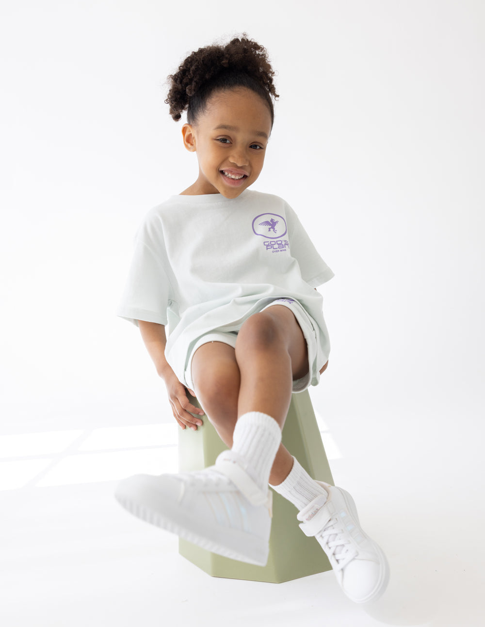 Elevated Faith Kids T-Shirt with Purple Logo, perfect for Christian Kids Apparel enthusiasts