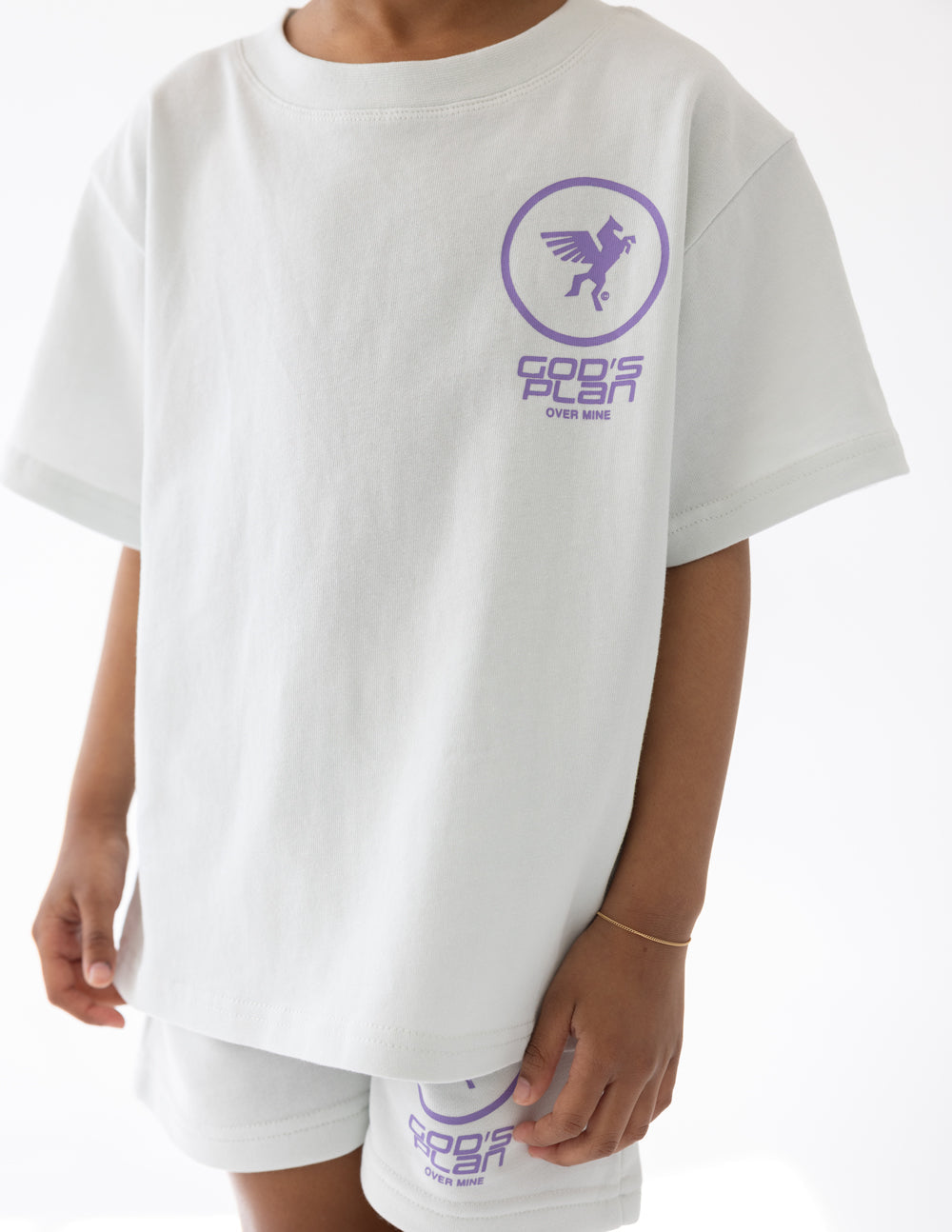 Elevated Faith Kids T-Shirt with God's Plan Graphic in White for Christian Kids Apparel