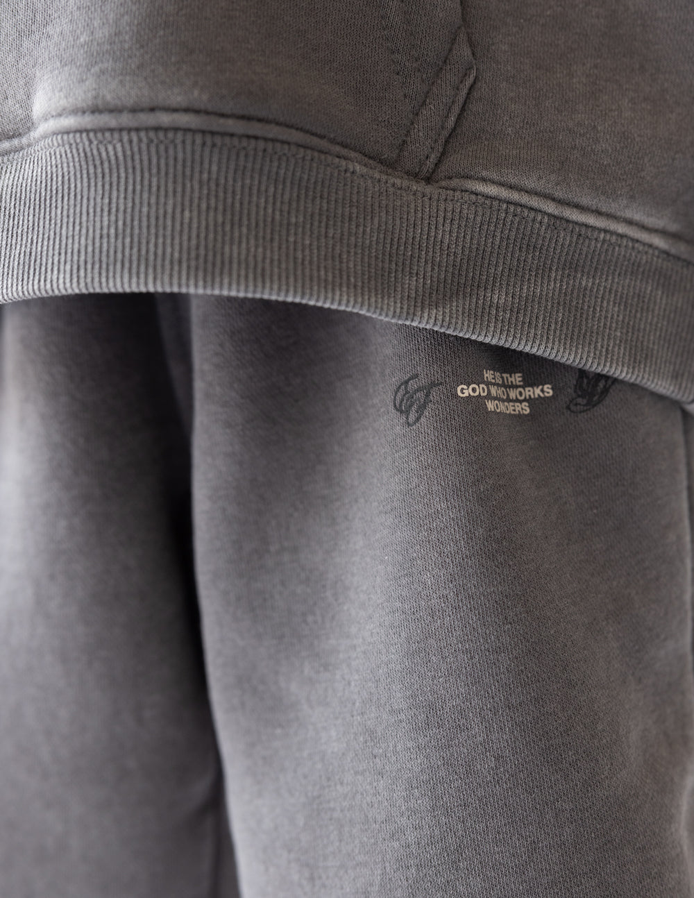 Elevated Faith Kids Sweatpants in Gray with Christian Kids Apparel branding for comfort and style