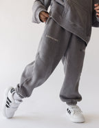 Gray Elevated Faith Kids Sweatpants featuring comfortable fit for stylish Christian Kids Apparel