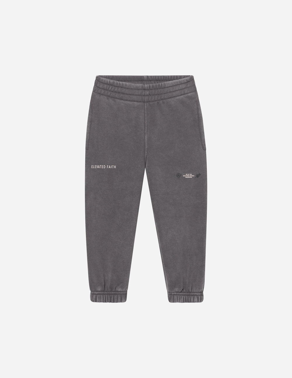Elevated Faith Kids Sweatpant in Grey for Comfortable Christian Kids Apparel
