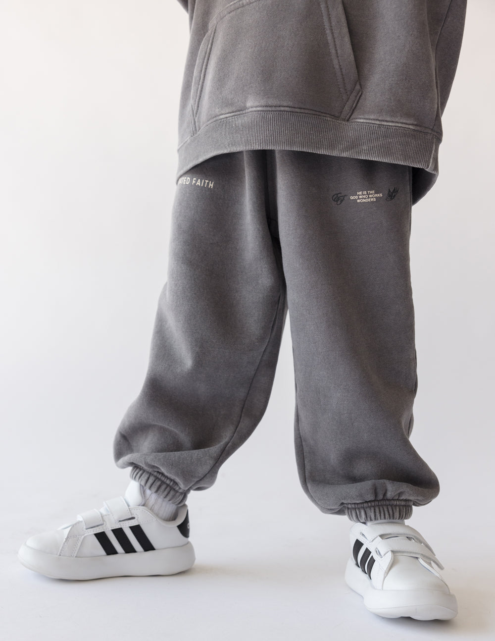 Elevated Faith Kids Sweatpant in Gray, perfect for Christian Kids Apparel and everyday wear