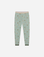 Elevated Faith Kids Pajama Pants in Green with Cute Animal Print, part of Christian Kids Apparel