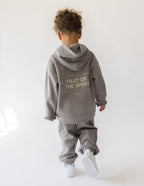 Elevated Faith Christian Kids Apparel Gray Hoodie with 'Fruit of the Spirit' Design for Children