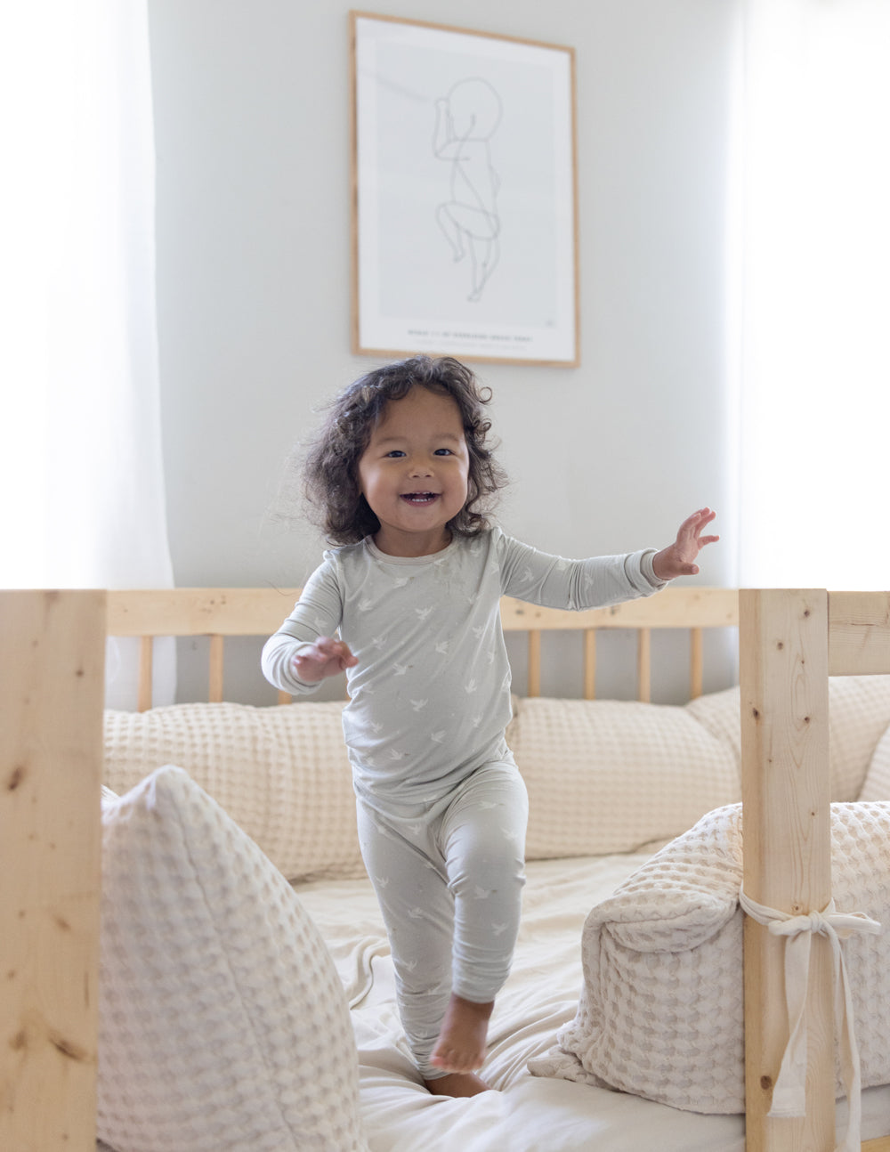 Cute child in Elevated Faith Kids Pajama featuring soft fabric, ideal for Christian Kids Apparel