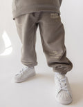 Elevated Faith Kids Sweatpant in Gray with Inspirational Text for Christian Kids Apparel