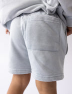 Light blue kids shorts from Elevated Faith, perfect for Christian Kids Apparel for active children
