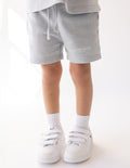 Elevated Faith Kids Short in Light Gray with Comfortable Fit for Christian Kids Apparel