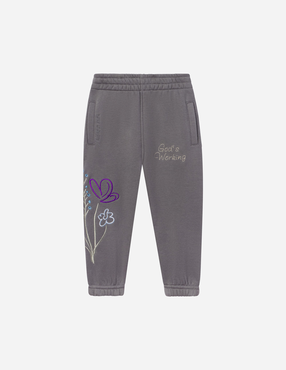 Elevated Faith Kids Sweatpant with God is Working print, perfect for Christian Kids Apparel