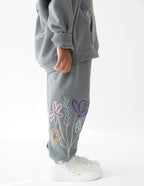 Elevated Faith Kids Sweatpants with Colorful Floral Embroidery for Christian Kids Apparel
