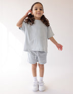 Elevated Faith Kids Short in soft grey fabric, perfect for Christian Kids Apparel outfits