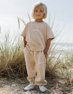 Elevated Faith Kids T-Shirt in Beige Featuring 'heaven' Design for Christian Kids Apparel