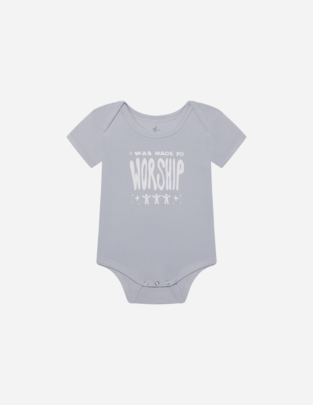 Elevated Faith Christian Kids Apparel Onesie with I Was Made to Worship Design