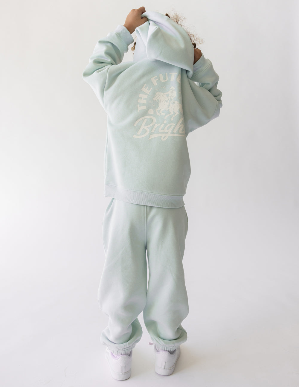 Mint Green Kids Hoodie by Elevated Faith featuring a comfortable fit for Christian Kids Apparel