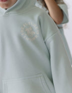 Elevated Faith Kids Hoodie in Light Green with The Future Is Bright Design, part of Christian Kids Apparel