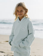 Light Blue Kids Hoodie by Elevated Faith, perfect for Christian Kids Apparel with a cozy fit