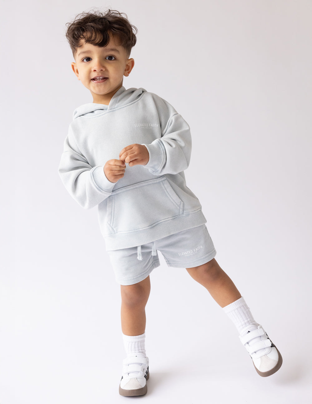 Light Gray Kids Hoodie from Elevated Faith, perfect for Christian Kids Apparel and casual wear