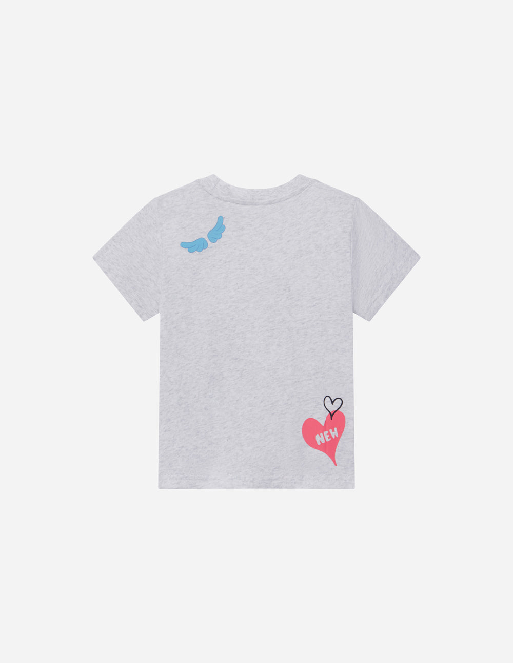 Elevated Faith Gray Kids T-Shirt with Colorful Heart Design, perfect for Christian Kids Apparel