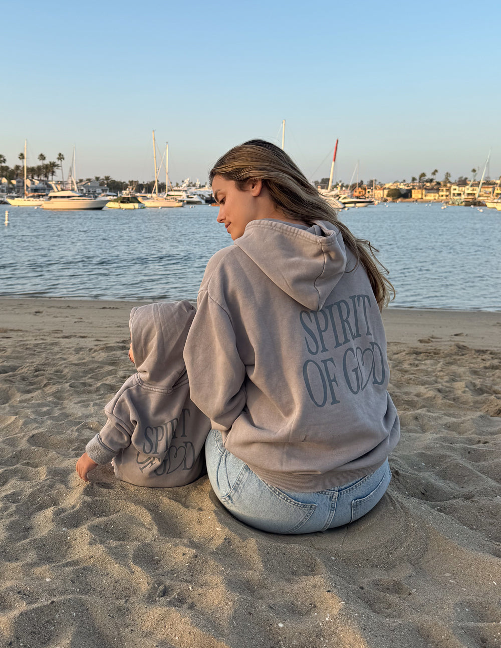 Elevated Faith Kids Hoodie in Gray with 'Spirit of God' Design for Christian Kids Apparel