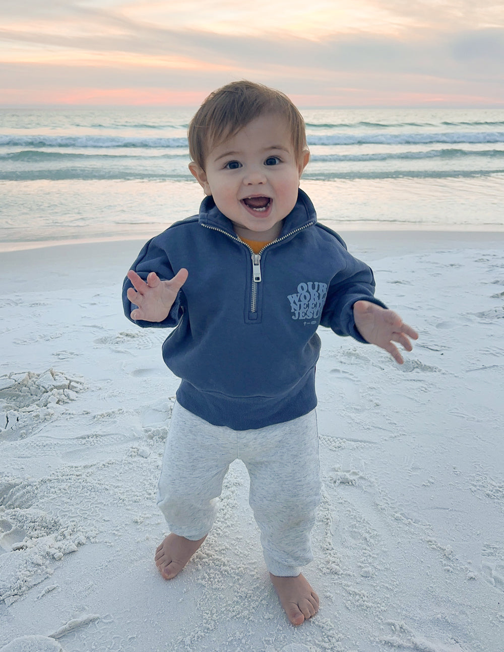 Cozy Kids Jacket from Elevated Faith for Christian Kids Apparel at the beach