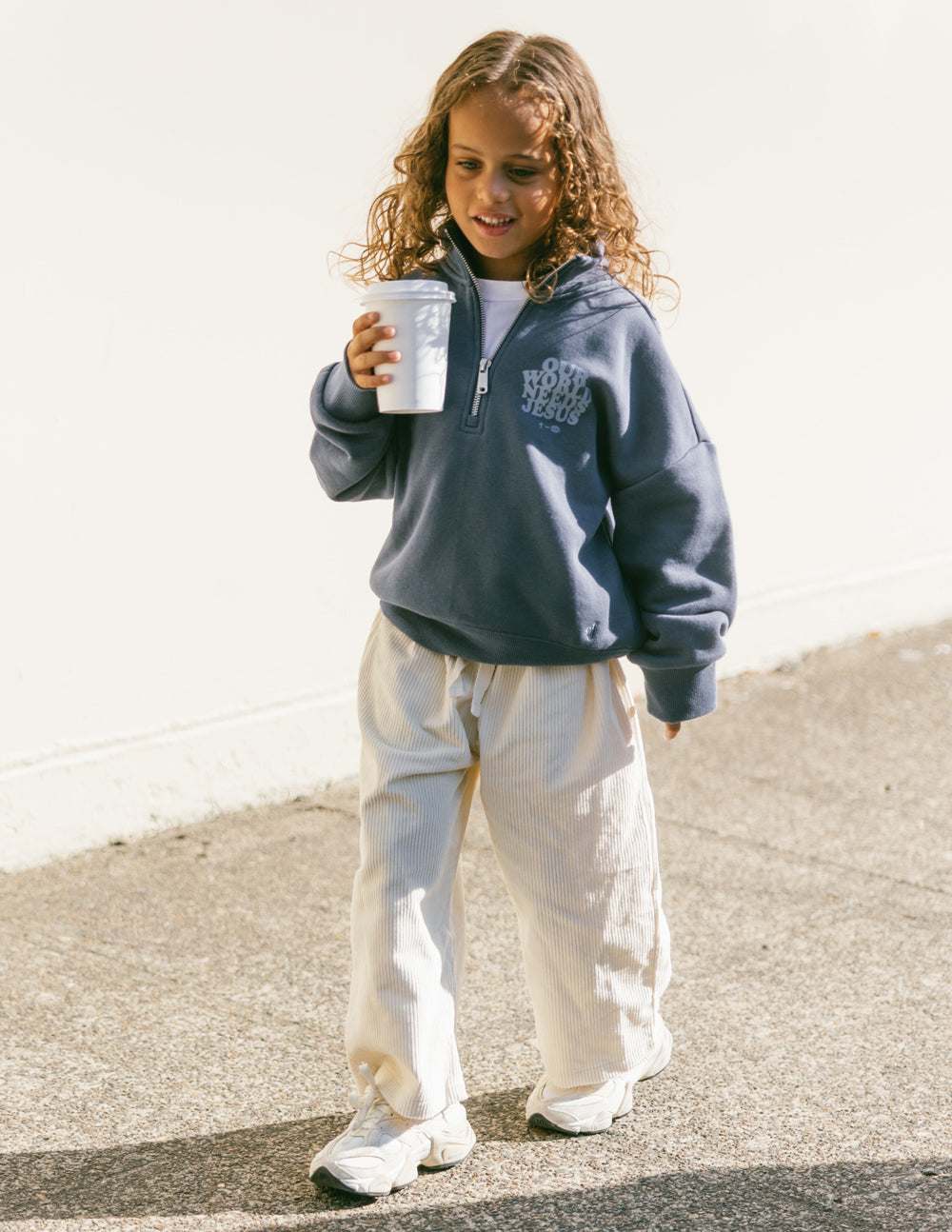 Elevated Faith Kids Jacket in Blue, perfect for Christian Kids Apparel and everyday wear