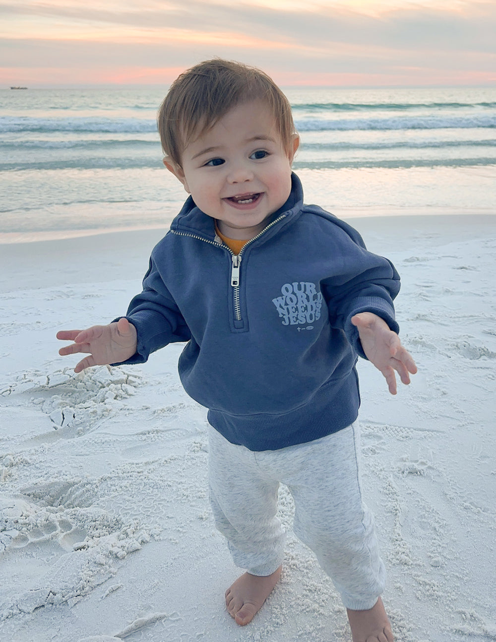 Cute kids jacket from Elevated Faith featuring a joyful design for Christian Kids Apparel
