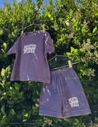 Purple Elevated Faith Kids T-Shirt and Shorts Set, perfect for Christian Kids Apparel