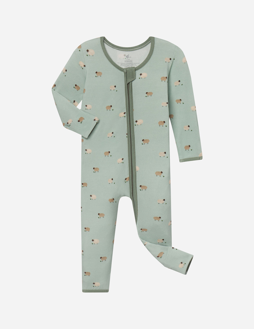 Elevated Faith Christian Kids Apparel Onesie in mint green with cute animal prints