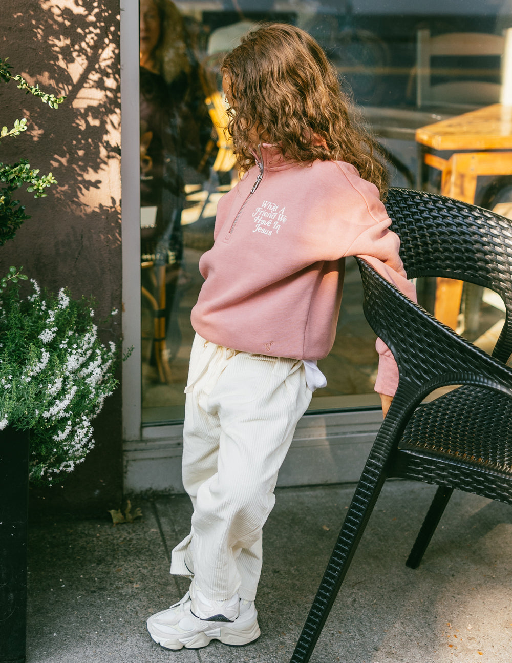 Pink Elevated Faith Kids Jacket with Inspirational Quote for Christian Kids Apparel