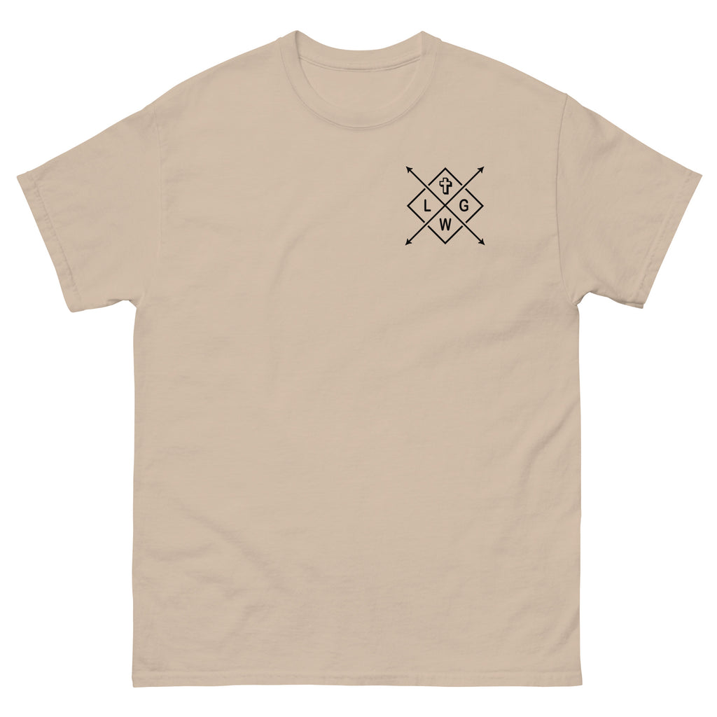 Beige Christian T-shirt with a stylish logo for casual wear and everyday comfort