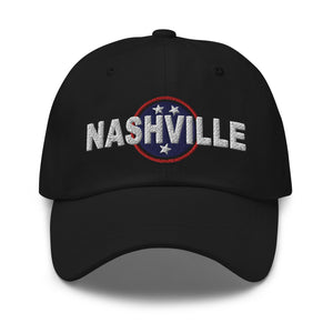 Nashville Tri Star Embroidered Dad hat, Nash Hat, Nashville Merch, Gift, Apparel
