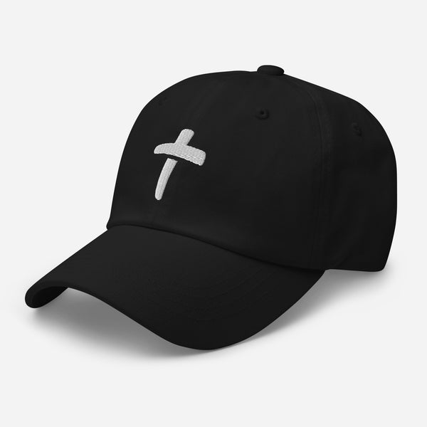 The Cross Embroidered in 3d Puff Stitch Dad hat, Christian Cross Hat
