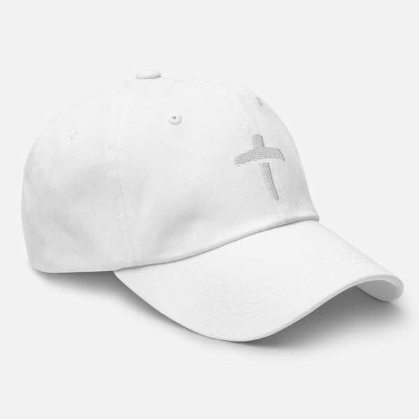 The Cross Embroidered in 3d Puff Stitch Dad hat, Christian Cross Hat