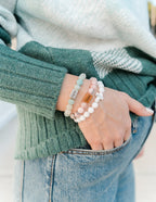 Elevated Faith Christian Jewelry Bracelet featuring natural stone beads with a stylish design