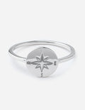 Elevated Faith Christian Jewelry Compass Ring in Silver for Faith-Inspired Accessories
