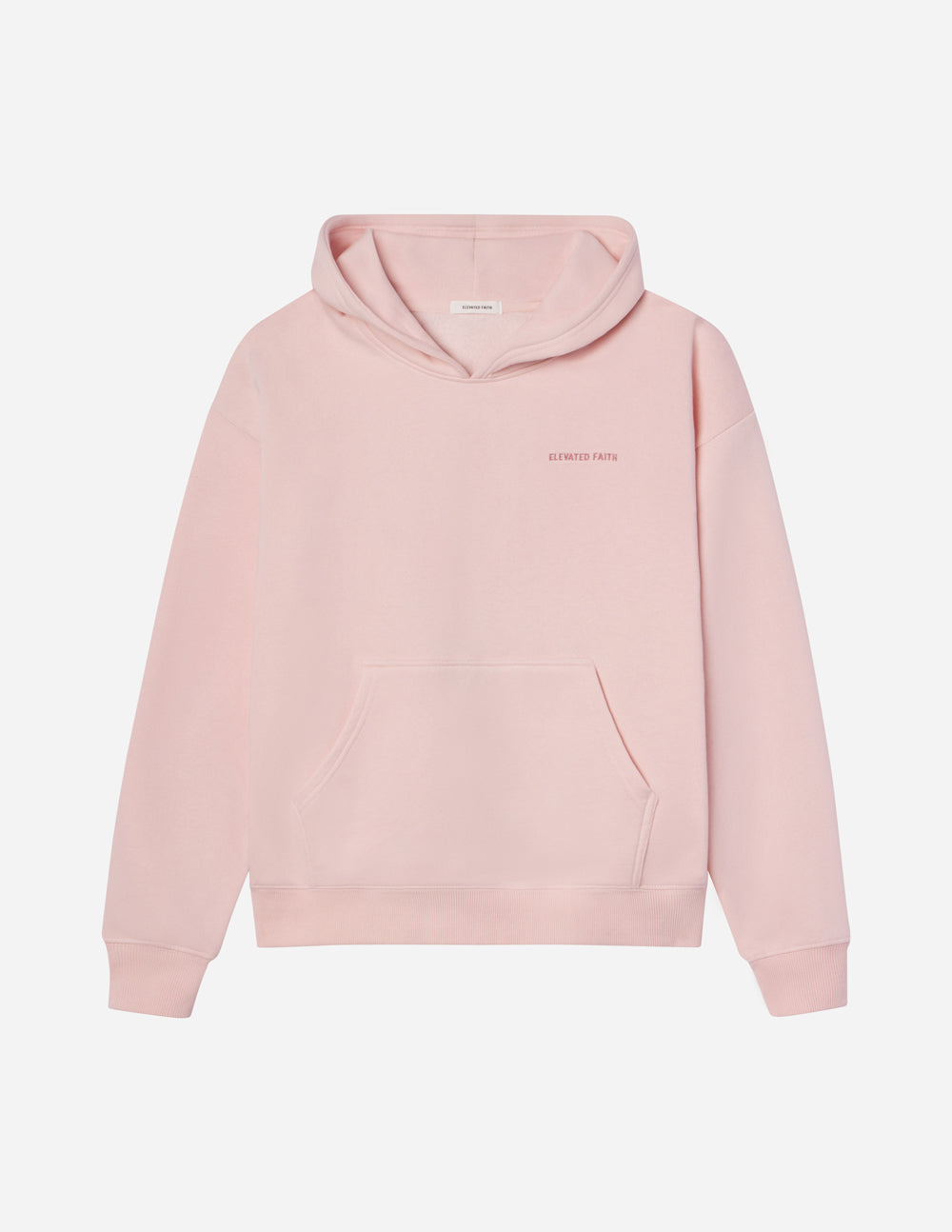 Elevated Faith Soft Pink Christian Hoodie with Front Pocket and Cozy Fit
