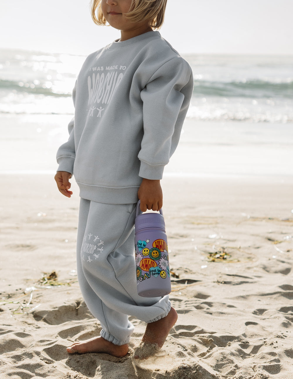 Elevated Faith Kids Water Bottle with Colorful Designs for Christian Kids Apparel