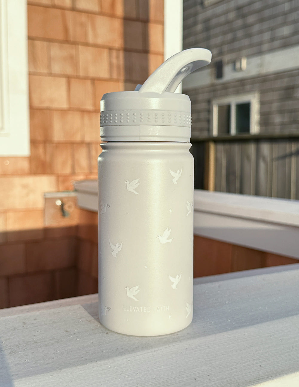 Elevated Faith Kids Water Bottle with Bird Design for Christian Kids Apparel