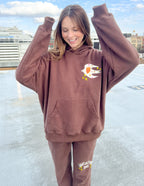 Brown Elevated Faith Sweatpants featuring a stylish design, part of comfortable Christian Apparel