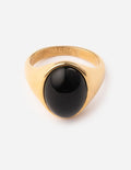 Elevated Faith Christian Jewelry Ring with Black Stone and Gold Setting for Faith-Inspired Style