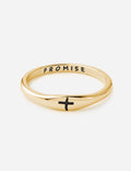 Elevated Faith Promise Ring in Gold featuring a cross, perfect Christian Jewelry piece