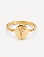 Elevated Faith Gold Ring with Floral Design, a perfect piece of Christian Jewelry
