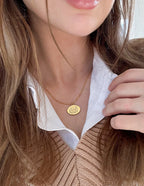 Gold Elevated Faith Necklace featuring a KREED pendant, perfect Christian Jewelry for daily wear