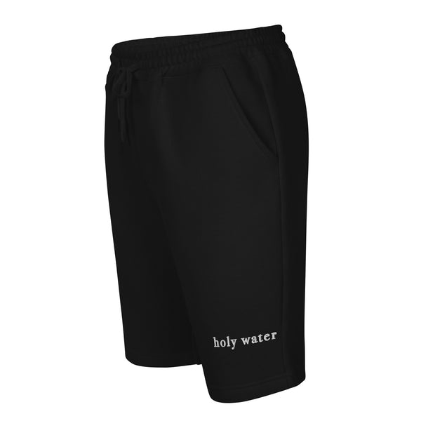 Holy Water Embroidered w Men's fleece shorts, The Belonging Company