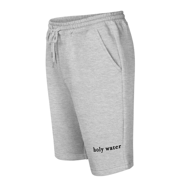 Holy Water Embroidered b Men's fleece shorts, The Belonging Company