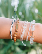 Elevated Faith String Bracelets featuring Christian Jewelry Bracelet with natural beads and anchor charm
