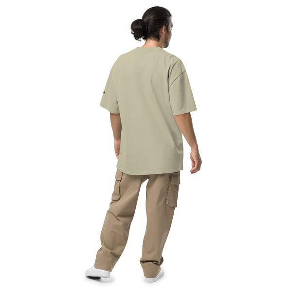 Yahweh Embroidered Oversized faded t-shirt, Cross Left Sleeve, Christian Shirt, Tshirt, T-shirt,